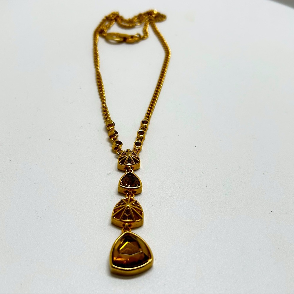 Givenchy, Gold Drop Necklace, Choker, Caged Gold Swarovski Crystals, Quality - Picture 5 of 6